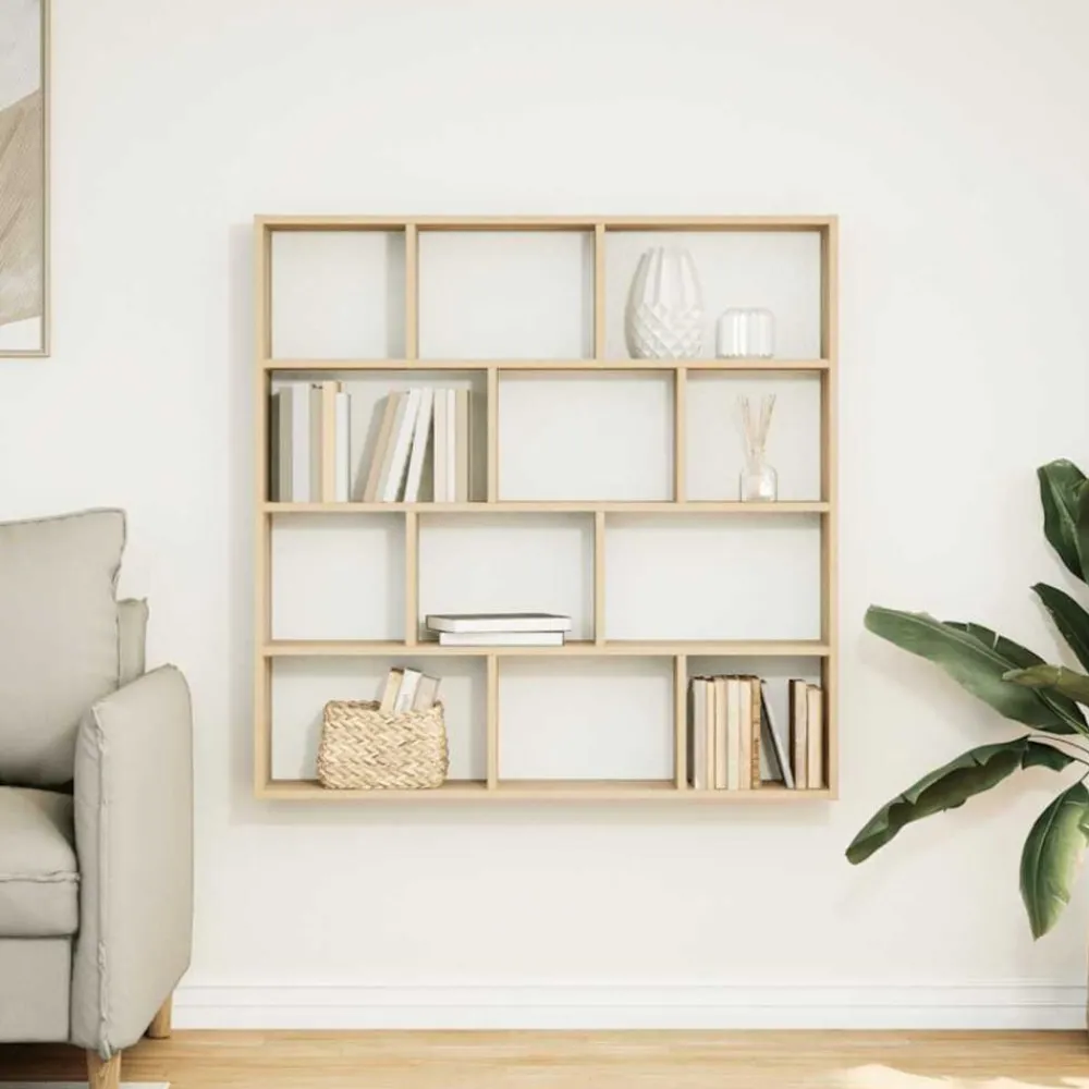 vidaXL Étagère cube murale 12 compartiments chêne sonoma