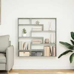 vidaXL Étagère cube murale 7 compartiments bois ingénierie