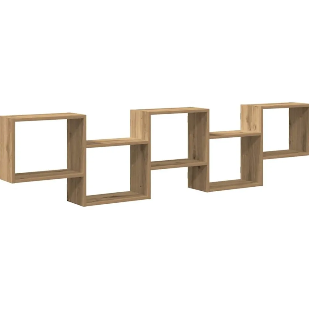 vidaXL Étagère cube murale 5 compartiments chêne artisanal