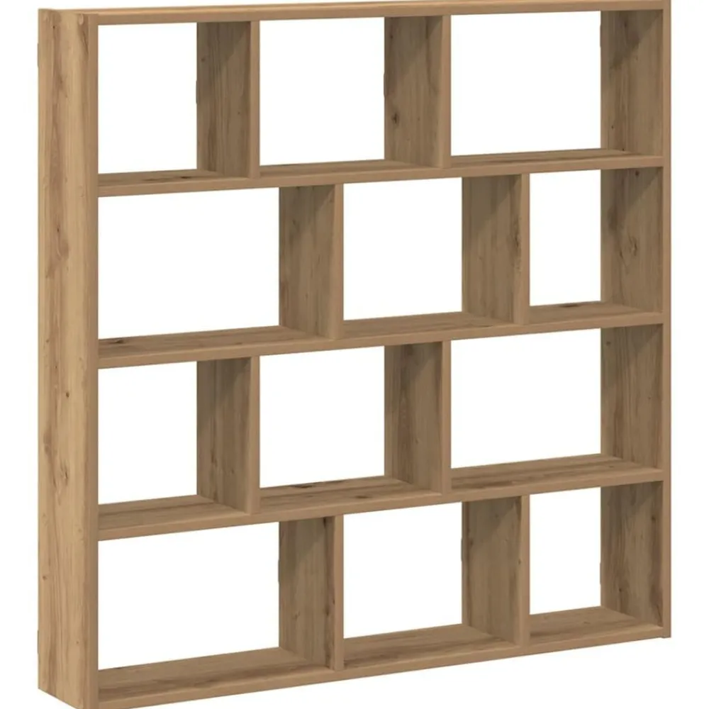 vidaXL Étagère cube murale 12 compartiments chêne artisanal