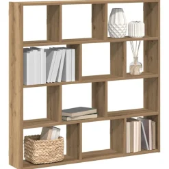 vidaXL Étagère cube murale 12 compartiments chêne artisanal