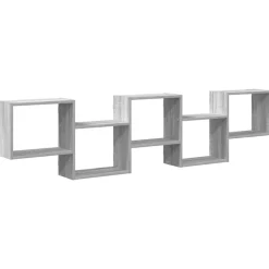 Étagères-vidaXL Étagère cube murale 5 compartiments Sonoma gris