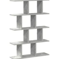 Étagères-vidaXL Étagère cube murale 12 compartiments bois ingénierie Gris béton