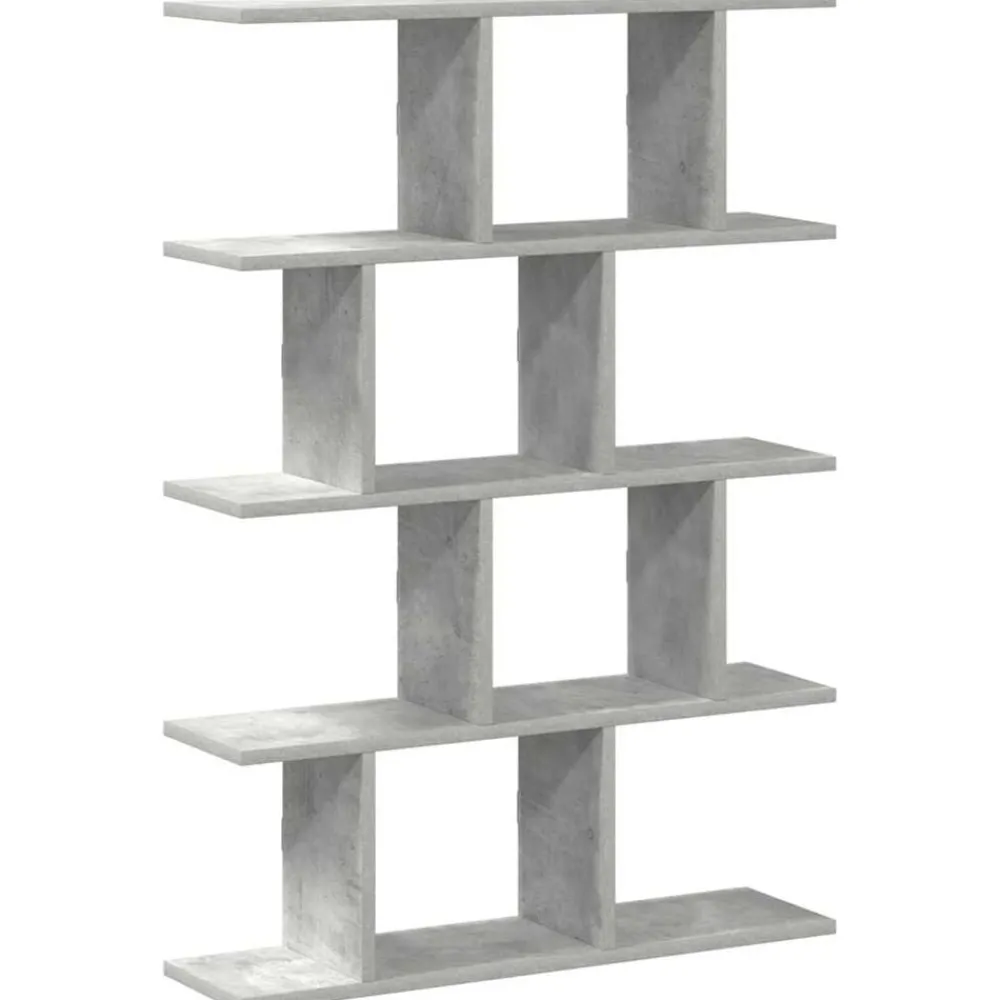 Étagères-vidaXL Étagère cube murale 12 compartiments bois ingénierie Gris béton