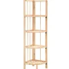 vidaXL Étagère d'angle bois de cèdre 27 x 27 x 110 cm