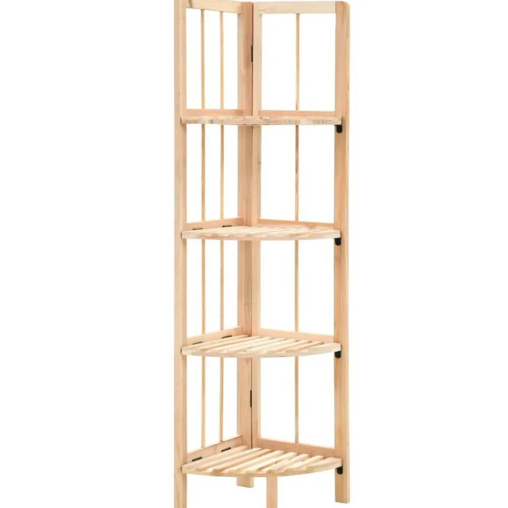 vidaXL Étagère d'angle bois de cèdre 27 x 27 x 110 cm