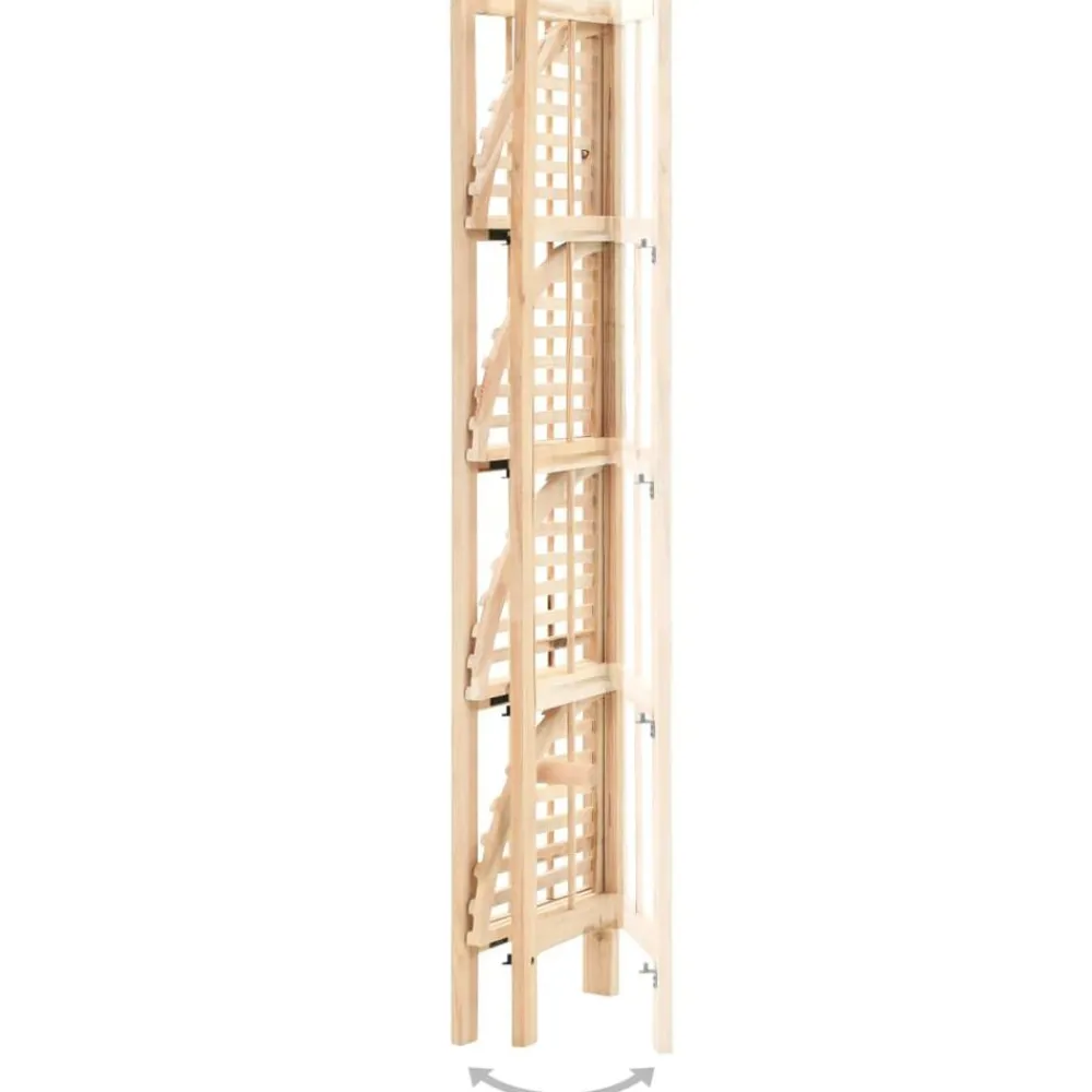vidaXL Étagère d'angle bois de cèdre 27 x 27 x 110 cm