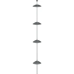 vidaXL Étagère d’angle de douche télescopique à 4 niveaux Argenté