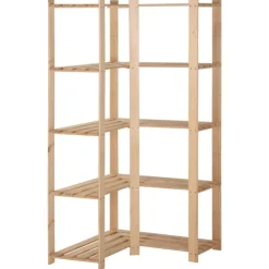 vidaXL Étagère d'angle de rangement 5 niveaux 82,5x82,5x170 cm Pin
