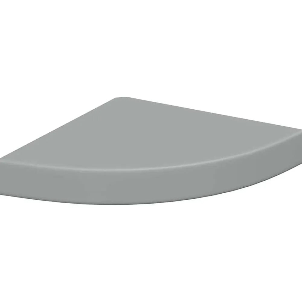 Étagères-vidaXL Étagère d'angle flottante 25x25x3,8 cm MDF Gris