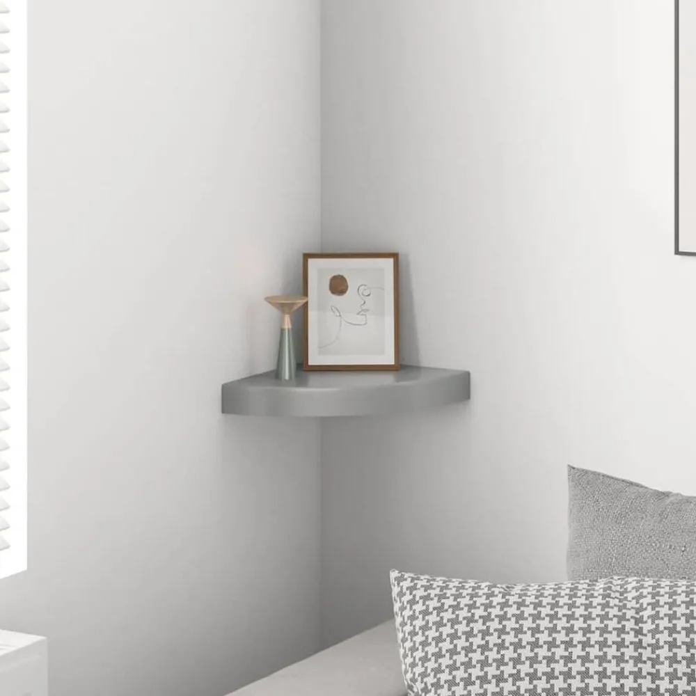 vidaXL Étagère d'angle flottante 25x25x3,8 cm MDF