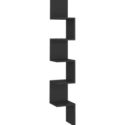 vidaXL Étagère d'angle murale 20x20x127,5 cm Bois d’ingénierie