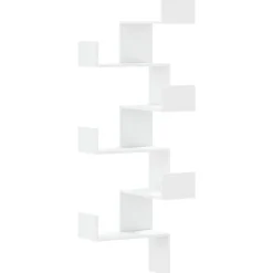 vidaXL Étagère d'angle murale 45x45x147 cm bois d'ingénierie