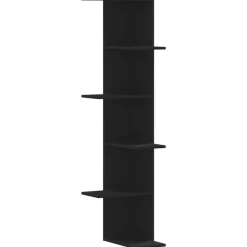 vidaXL Étagère d'angle murale 36,5x36,5x140 cm bois d'ingénierie