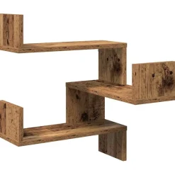Étagères-vidaXL Étagère d'angle murale 40x40x49,5 cm bois ingénierie Vieux bois