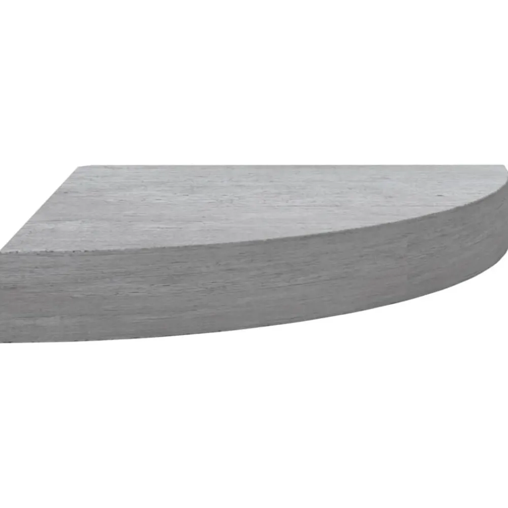 Étagères-vidaXL Étagère d'angle murale 25x25x3,8 cm MDF Gris béton