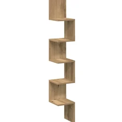 vidaXL Étagère d'angle murale chêne artisanal 20x20x127,5 cm