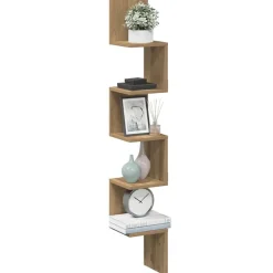 vidaXL Étagère d'angle murale chêne artisanal 20x20x127,5 cm