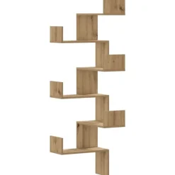 Étagères-vidaXL Étagère d'angle murale chêne artisanal bois d'ingénierie Chêne