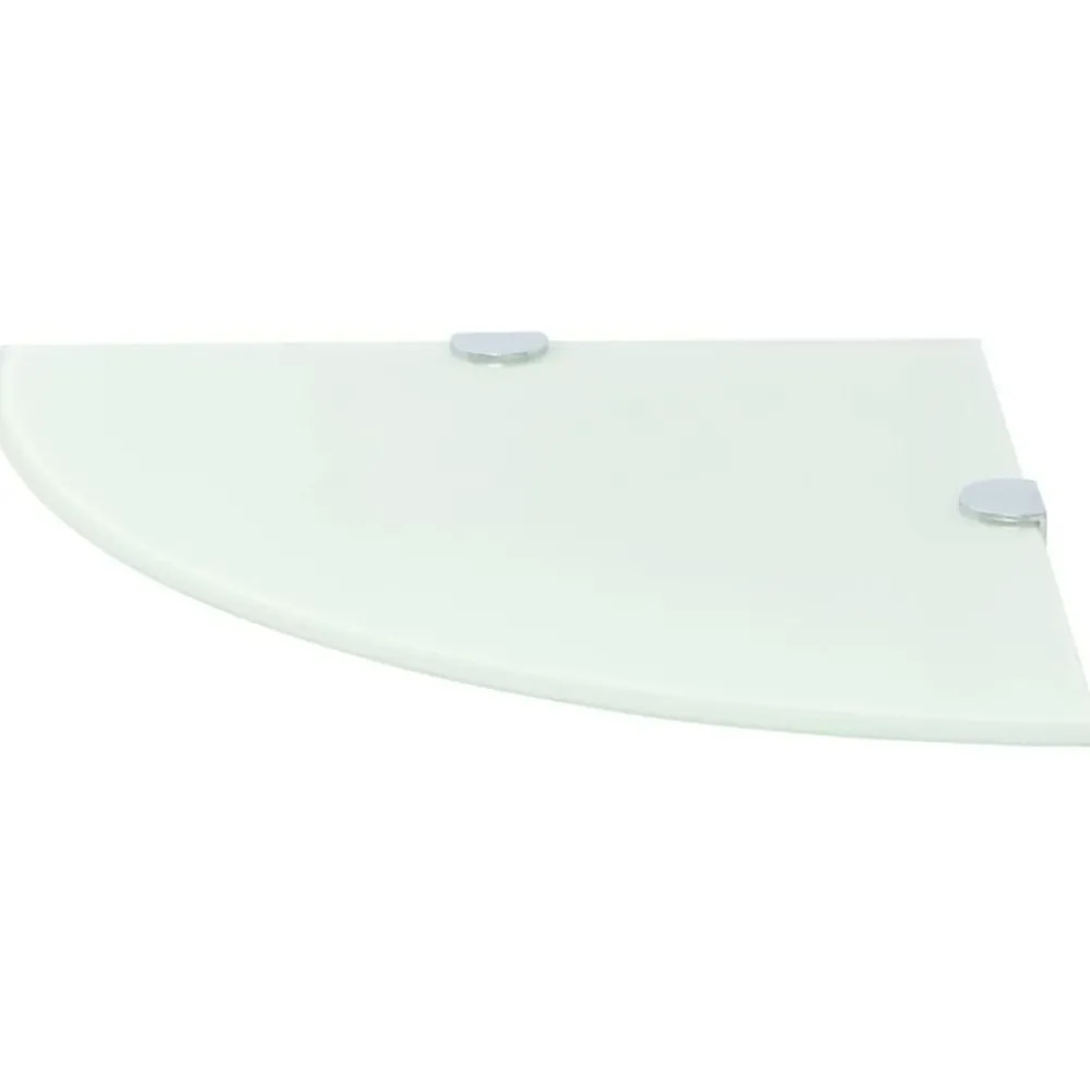 vidaXL Étagère de coin avec supports chromés Verre 25 x 25 cm