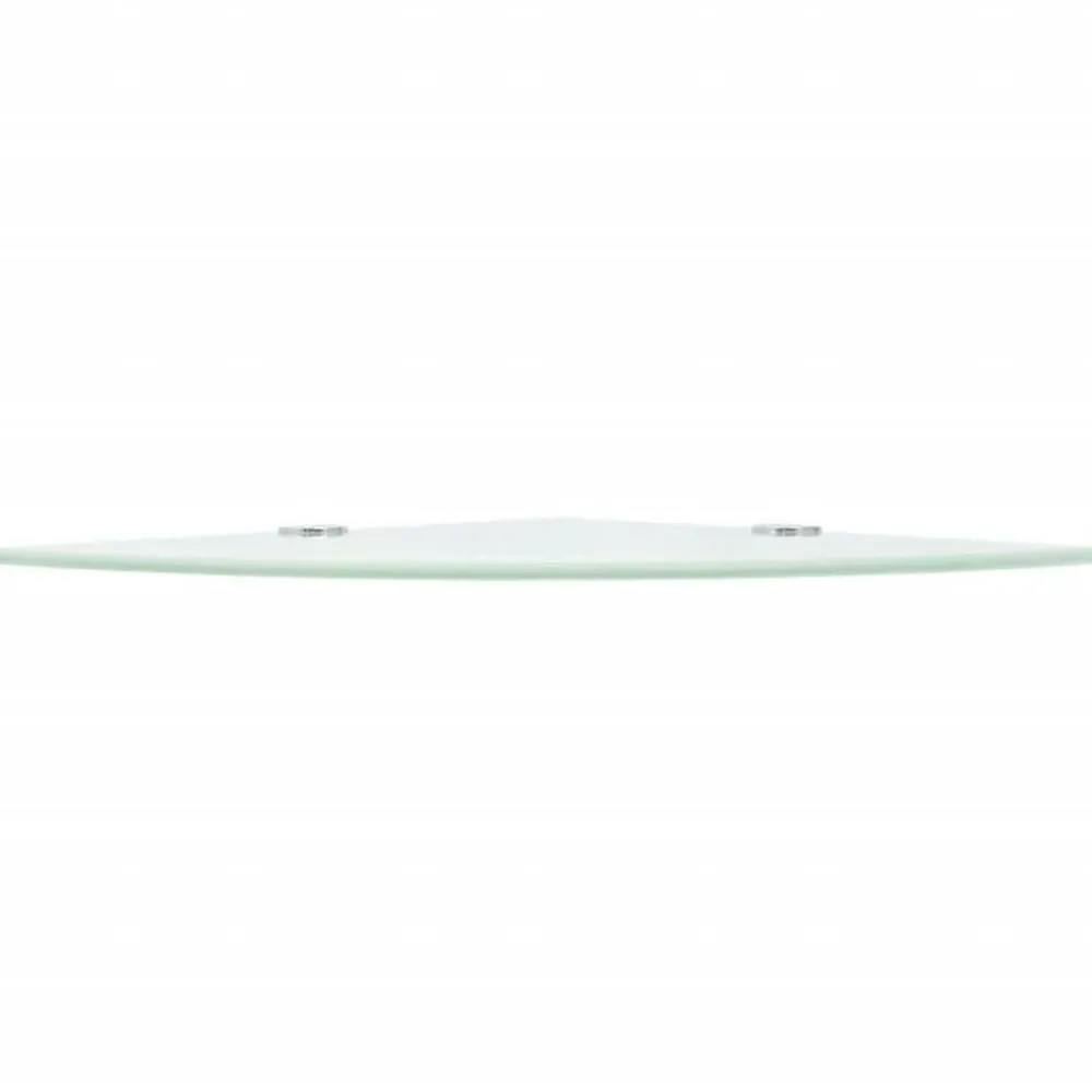 vidaXL Étagère de coin avec supports chromés Verre 25 x 25 cm