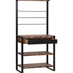 Arts De La Table & Arts Culinaires-vidaXL Étagère de cuisine et noir 80 x 40 x 160 cm Multicolore