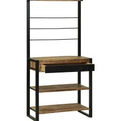 vidaXL Étagère de cuisine Marron et Noir 80 x 40 x 160 cm
