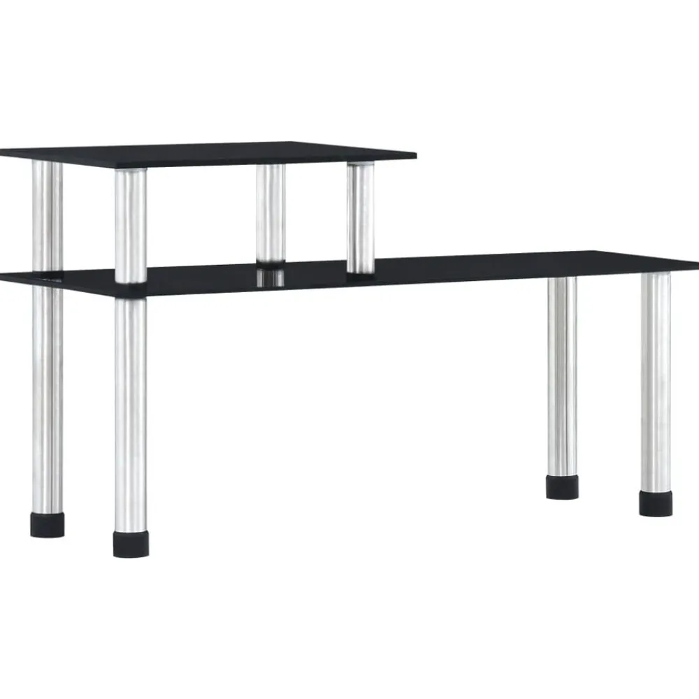 Arts De La Table & Arts Culinaires-vidaXL Étagère de cuisine 45x16x26 cm Verre trempé Noir