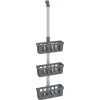 vidaXL Étagère de douche suspendue 30x15x(67-105) cm aluminium