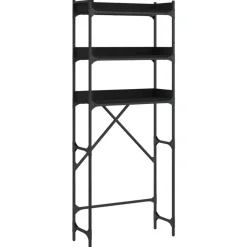 Accessoires Pour Appareils Électroménagers-vidaXL Étagère de lave-linge 67x25x163 cm bois d'ingénierie Noir
