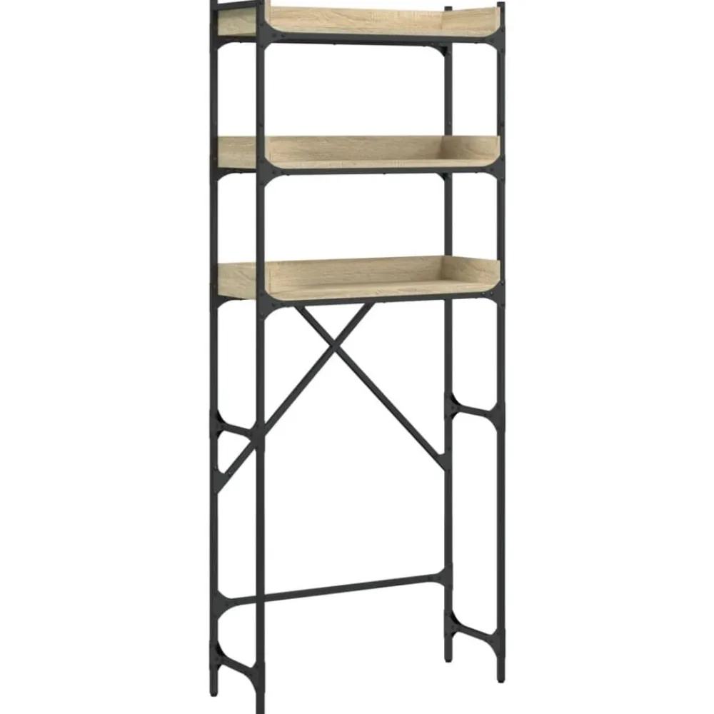 vidaXL Étagère de lave-linge chêne sonoma 67x25x163 cm bois ingénierie