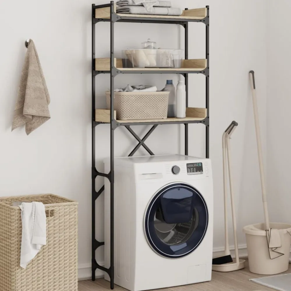 vidaXL Étagère de lave-linge chêne sonoma 67x25x163 cm bois ingénierie