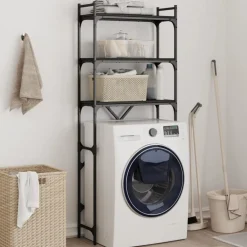 vidaXL Étagère de lave-linge 67x25x163 cm bois d'ingénierie