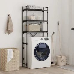 vidaXL Étagère de lave-linge 67x25x163 cm bois d'ingénierie