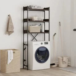 Accessoires Pour Appareils Électroménagers-vidaXL Étagère de lave-linge chêne marron 67x25x163 cm bois ingénierie Chêne marron