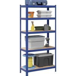 vidaXL Étagère de rangement à 5 niveaux Acier et bois ingénierie