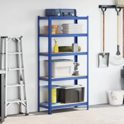 vidaXL Étagère de rangement à 5 niveaux Acier et bois ingénierie