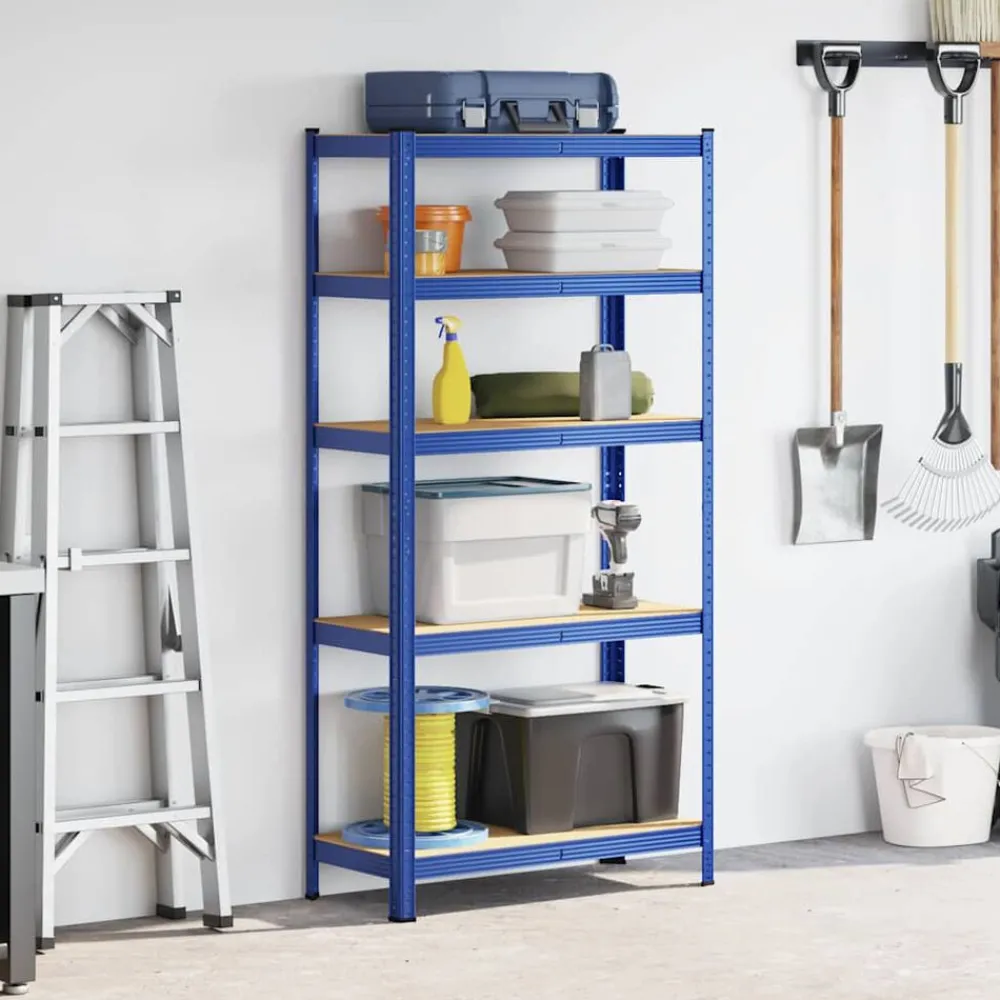 vidaXL Étagère de rangement à 5 niveaux Acier et bois ingénierie