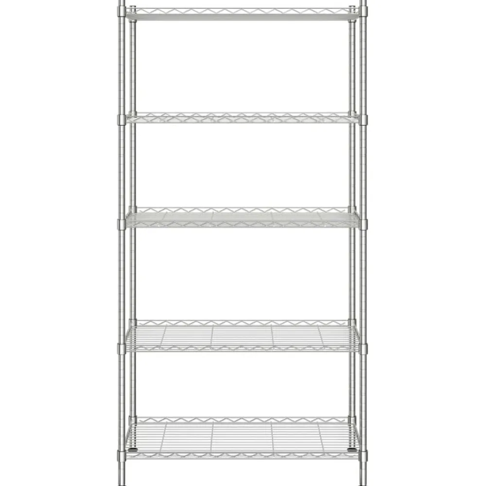 Stockage Industriel-vidaXL Étagère de rangement 5 niveaux 90x35x180 cm 250 kg Chrome