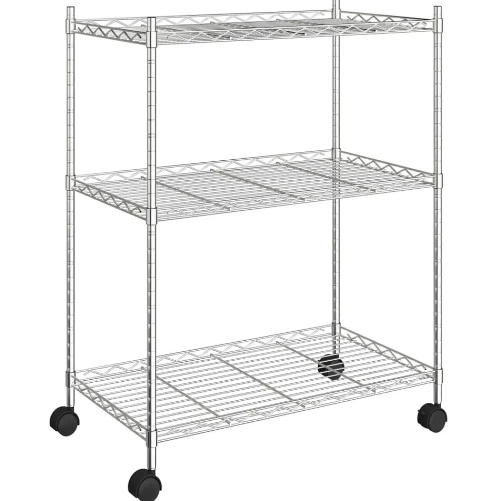 vidaXL Étagère de rangement 3 niveaux et roues 60x35x81cm 150kg