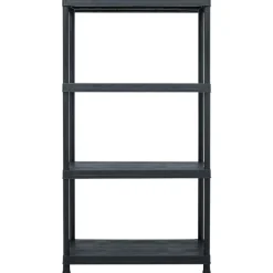 Stockage Industriel-vidaXL Étagère de rangement Noir 100 kg 60x30x138 cm Plastique