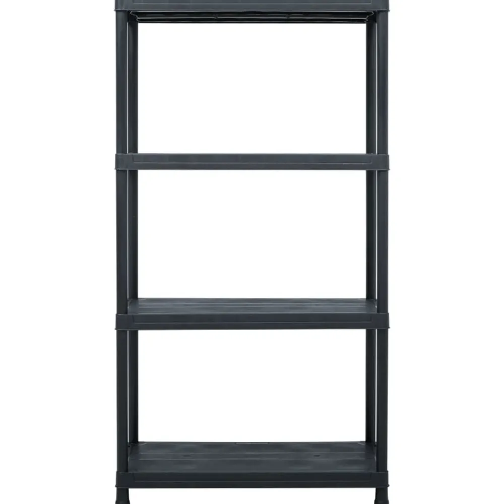 Stockage Industriel-vidaXL Étagère de rangement Noir 100 kg 60x30x138 cm Plastique