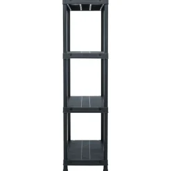 Stockage Industriel-vidaXL Étagère de rangement Noir 100 kg 60x30x138 cm Plastique