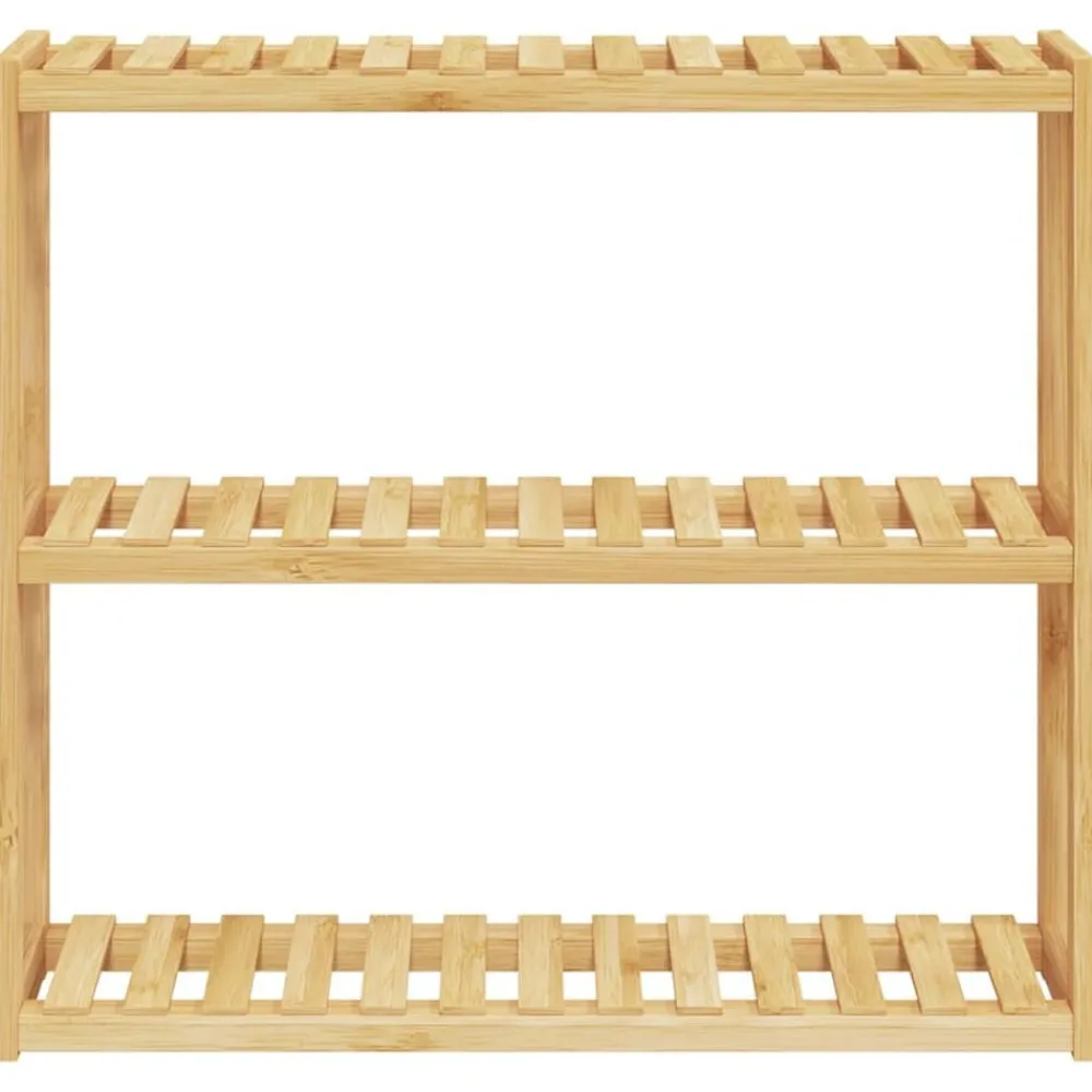 vidaXL Étagère de salle de bain à 3 niveaux murale 60x15x54 cm bambou