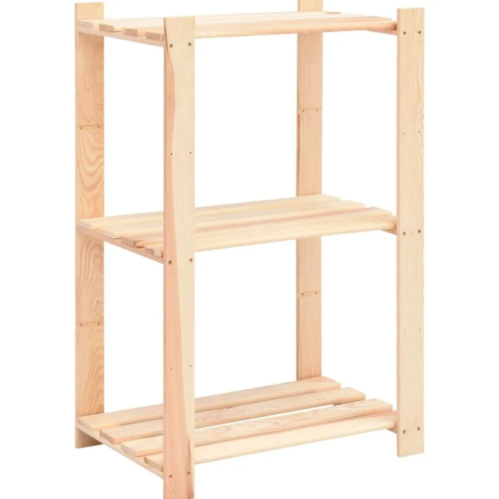 Stockage Industriel-vidaXL Étagère de stockage 3 niveaux 60x38x90 cm Pin solide 150 kg