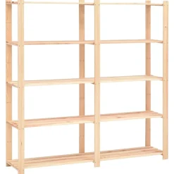 vidaXL Étagère de stockage 5 niveaux 170x38x170 cm Pin solide 500 kg