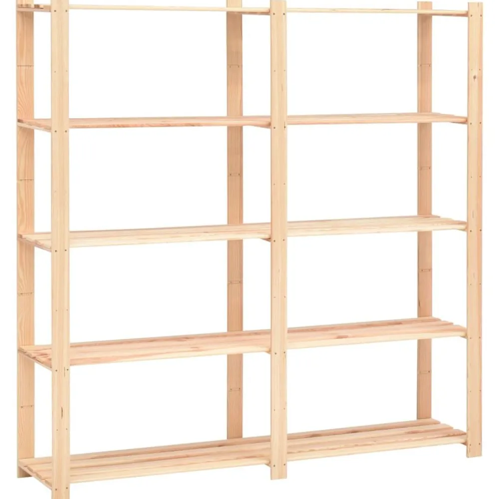 vidaXL Étagère de stockage 5 niveaux 170x38x170 cm Pin solide 500 kg