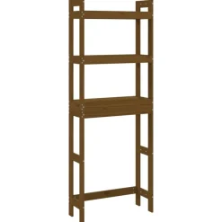 Accessoires De Salle De Bain-vidaXL Étagère de toilette 63x26x171 cm Bois de pin massif marron miel