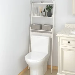 vidaXL Étagère de toilette 63,5x32x179 cm Bois de pin massif