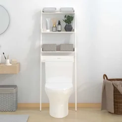 vidaXL Étagère de toilette 63,5x32x179 cm Bois de pin massif